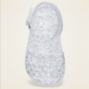 Old Navy Clear Glitter Jelly Sandals
